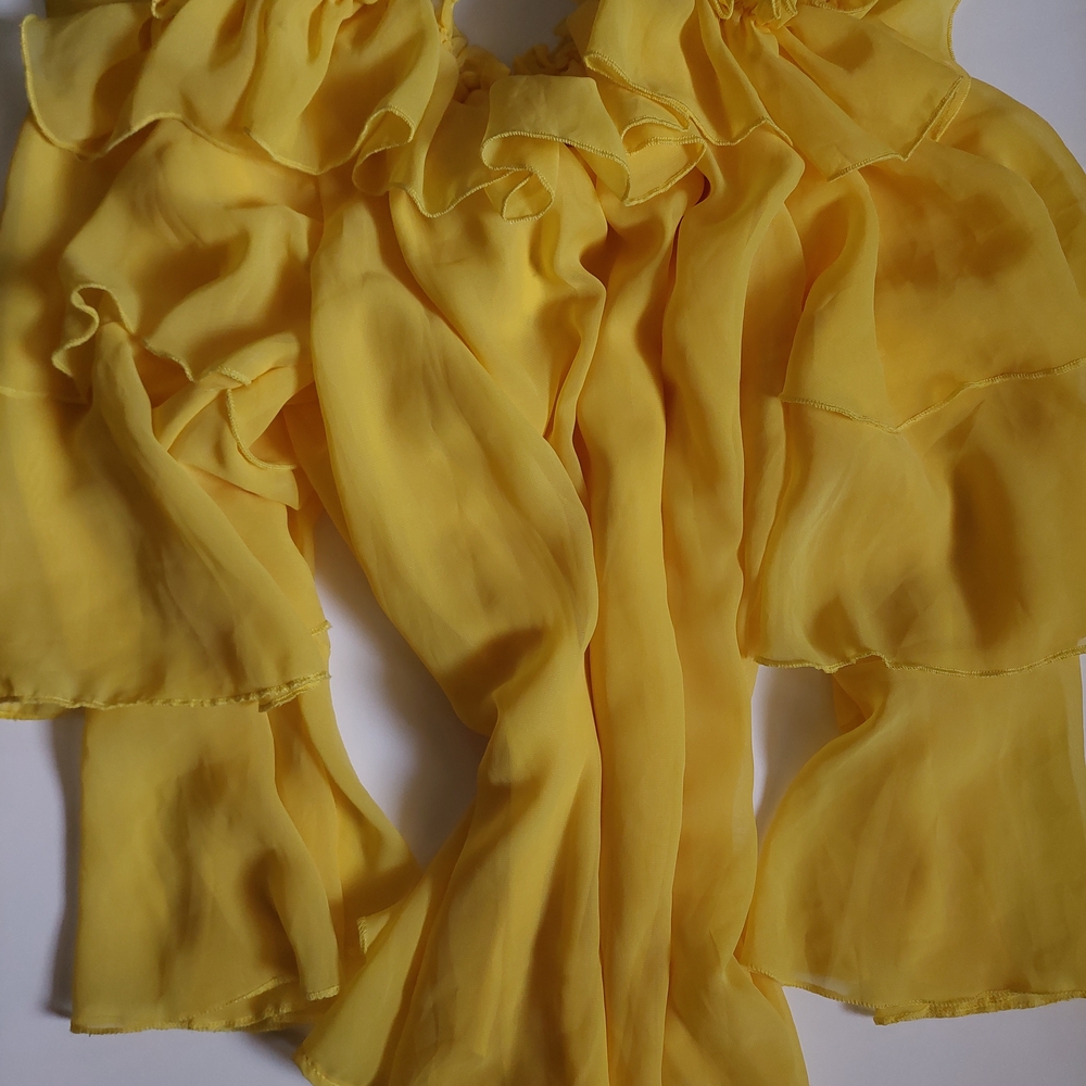 Sunshine Yellow Ruffled Blouse - Picture 8 of 10